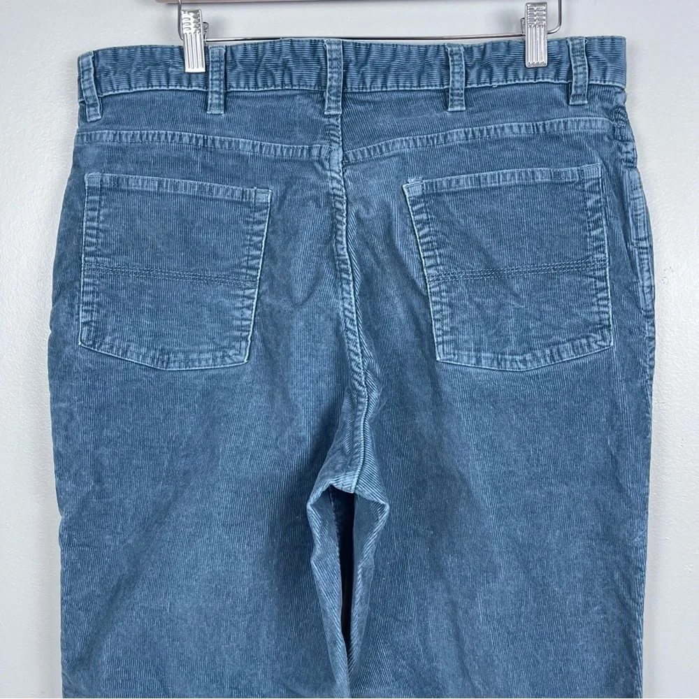 LL Bean Men's Stretch Country Green Corduroy Natural Fit 5-Pocket Pants Size 36